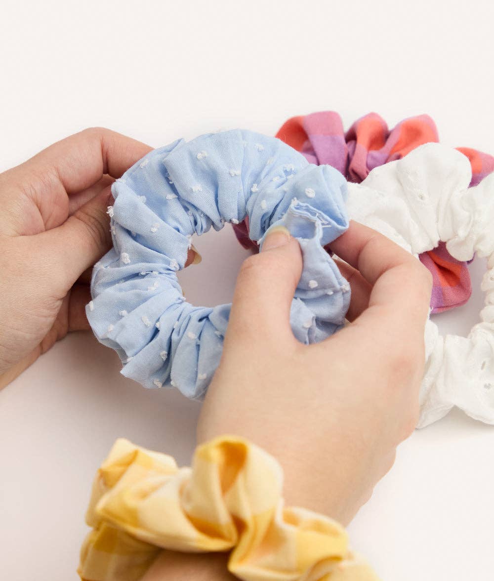 CAFIDE – Scrunchie mit Stickerei (Koralle, Noa) - OSSO BLU