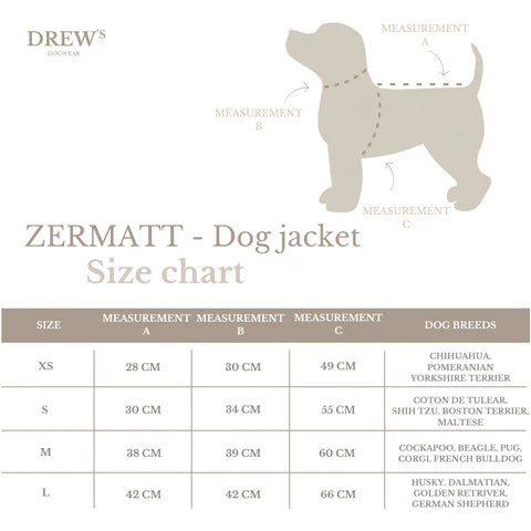 DREW'S DOGWEAR - Zermatt // Step-In Hundejacke – Braun
