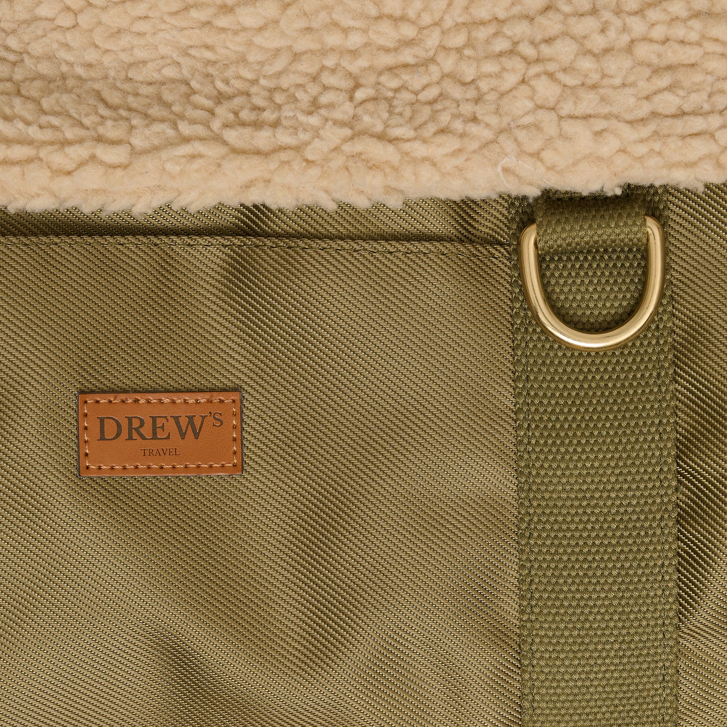 DREW'S DOGWEAR - LIMITED EDITION – Olive // Sportliche Hundetasche mit Teddyfleece-Innenfutter