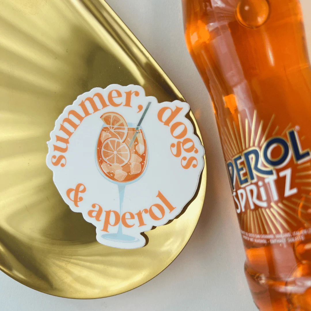 FELLEVER & PAWAYS - Sticker „Summer, dogs & Aperol“