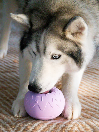 INOOKO – Yoomy Donut Schleckmatte & Beschäftigungsspielzeug für Hunde – Lavendel