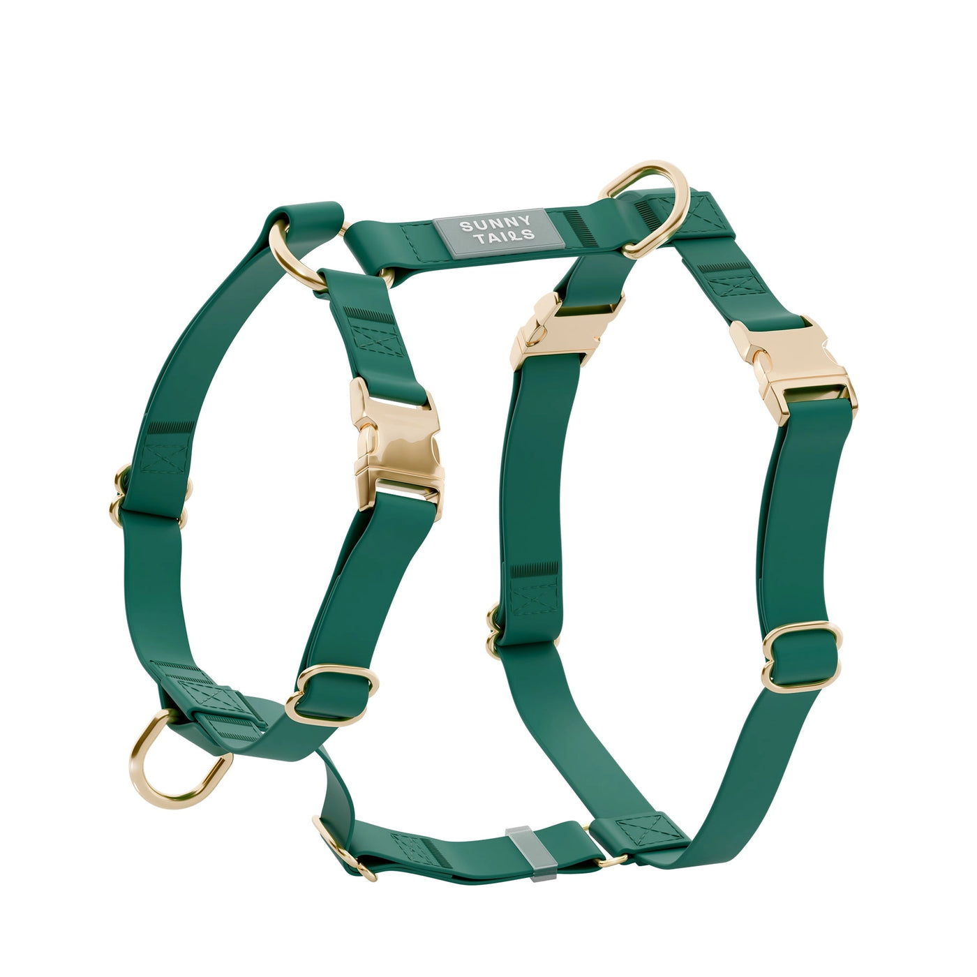 SUNNY TAILS - Waterproof Dog Harness - Meadow Green