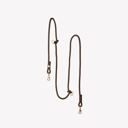 FURLOU - Freihändige geflochtene Hundeleine in Braun