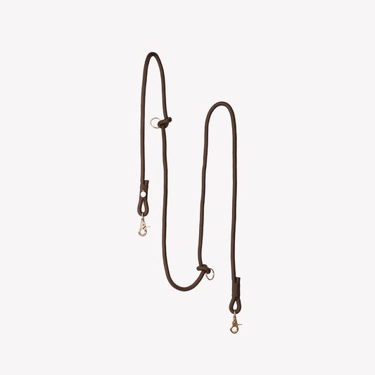 FURLOU - Freihändige geflochtene Hundeleine in Braun