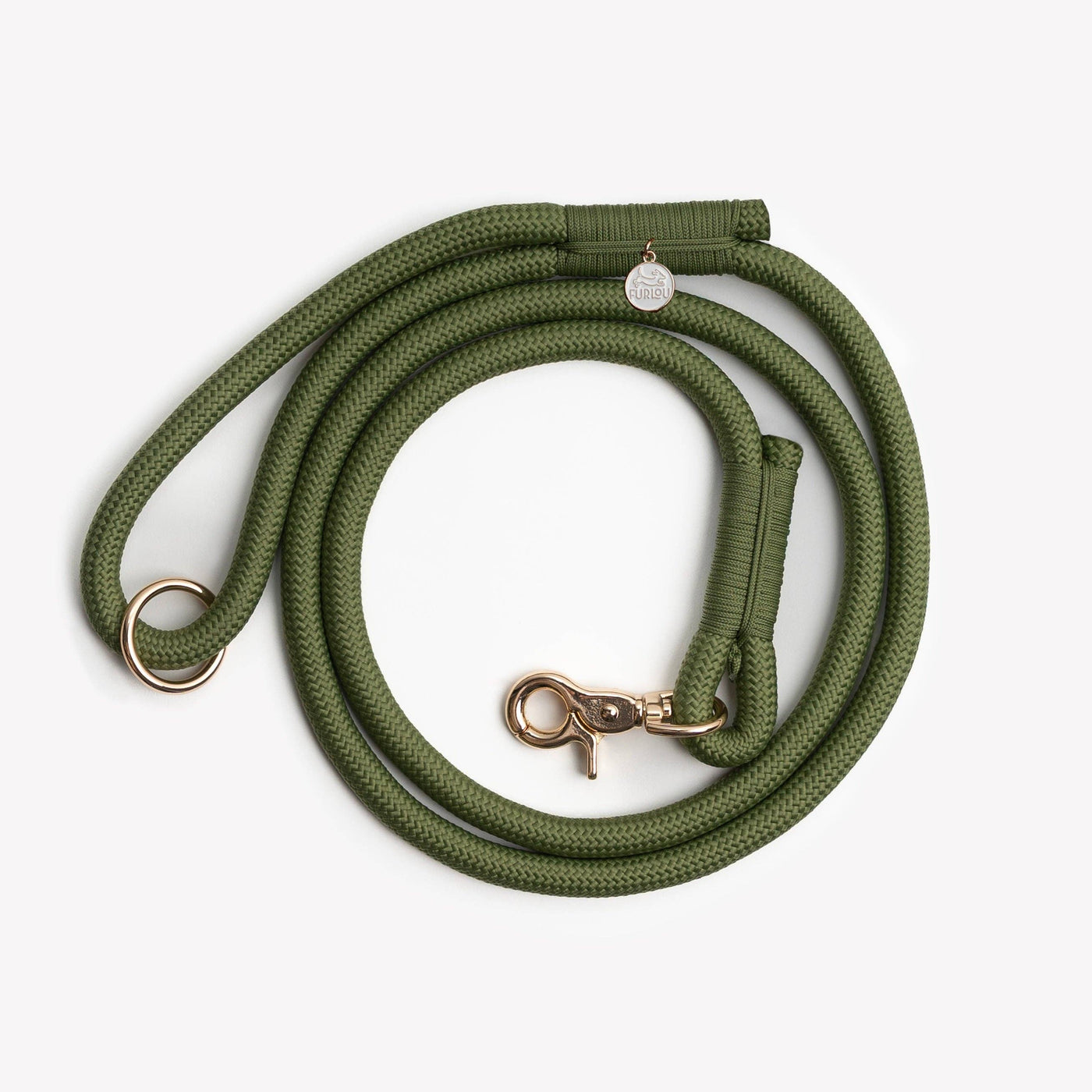 FURLOU - "Green" - Braided Dog Leash