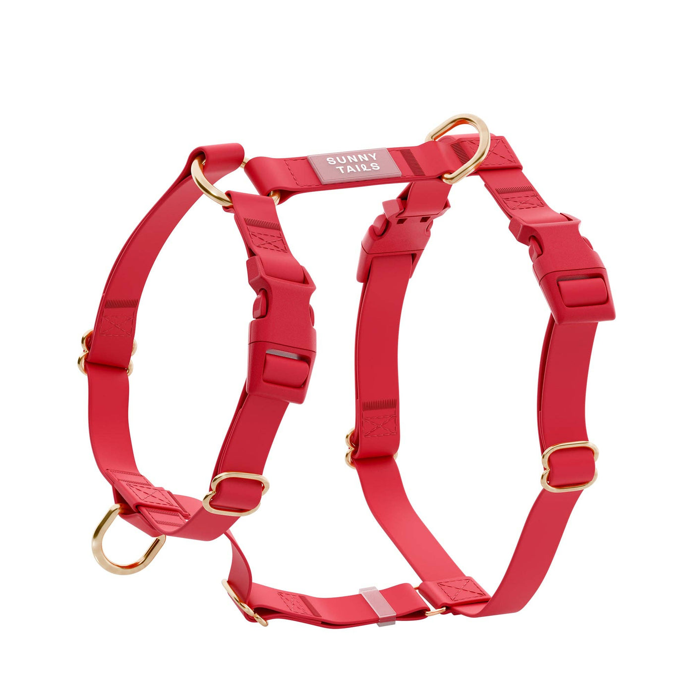 SUNNY TAILS - Wasserdichtes Hundegeschirr - Cherry Red