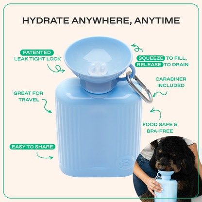 SPRINGLAND PETS – Hundereise-Wasserflasche Growler 1,3 L (ohne Silikon-Klappschale) - OSSO BLU
