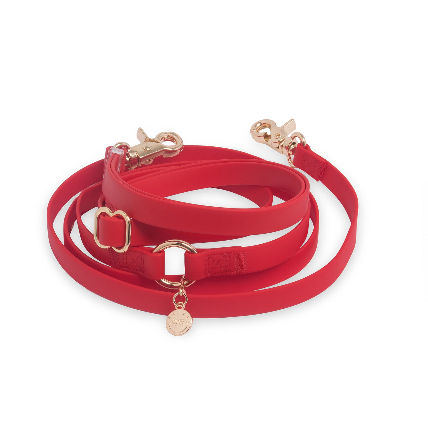 SUNNY TAILS - 4-in-1 Convertible & Multifunctional Dog Leash - Cherry Red