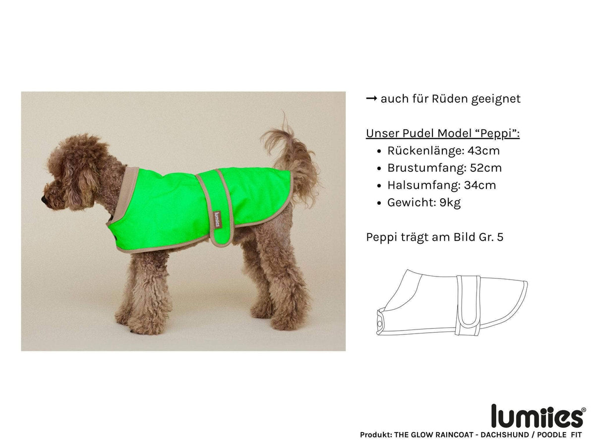 LUMIIES – Glow Raincoat Mini-Fit Hunderegenmantel Neongelb