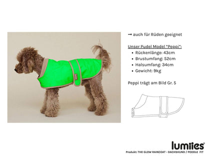 LUMIIES – Glow Raincoat Mini-Fit Hunderegenmantel Neongelb