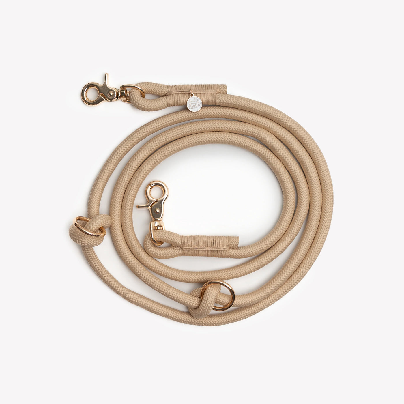 FURLOU - „Tan“ – Handsfree Hundeleine, geflochten