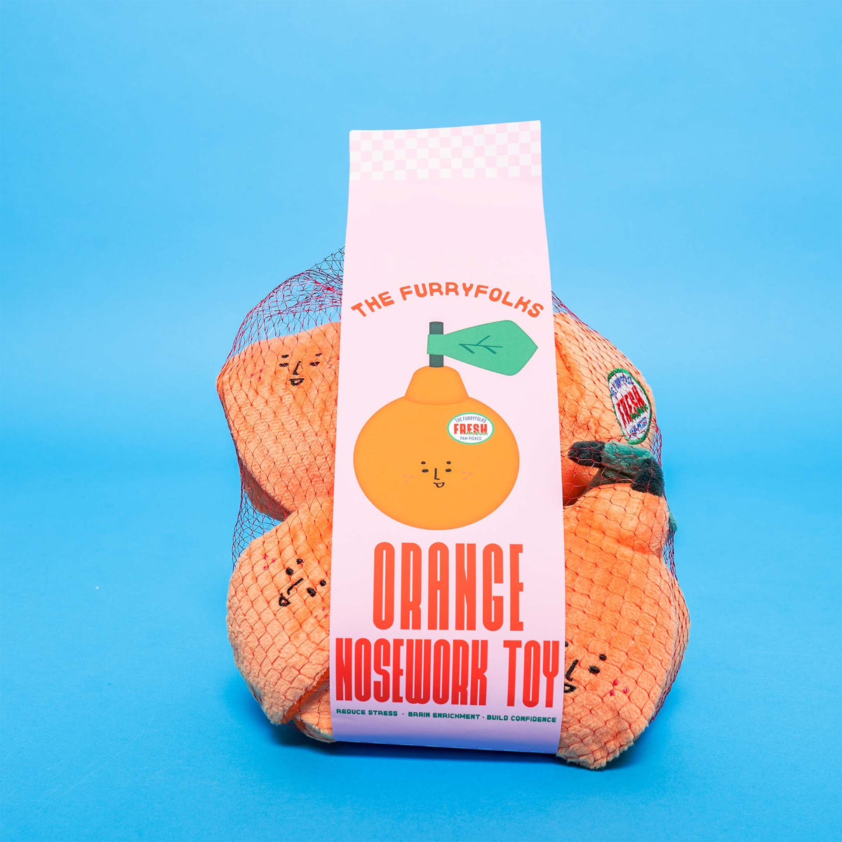 the furryfolks - Orange Nosework-Spielzeug für Hunde - OSSO BLU