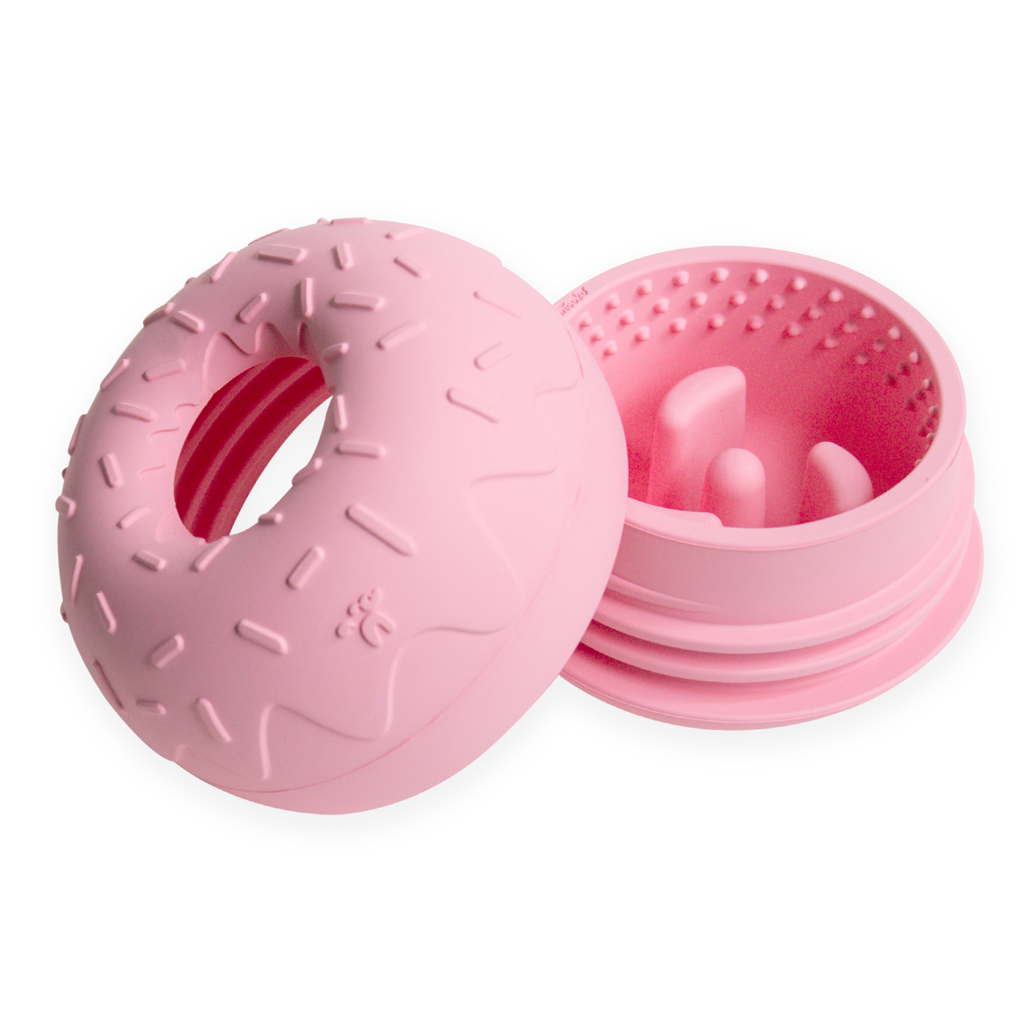 INOOKO – Yoomy Donut Schleckmatte & Beschäftigungsspielzeug für Hunde – Rosa