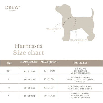 DREW'S DOGWEAR - Cortado PRO – Verstellbares Hundegeschirr (braun/beige)