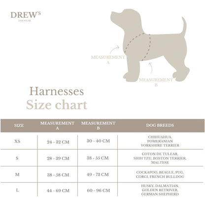 DREW'S DOGWEAR - Cortado PRO – Verstellbares Hundegeschirr (braun/beige) - OSSO BLU