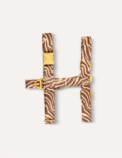 DOGGUO - Zebra Geschirr – Brown/Beige - OSSO BLU