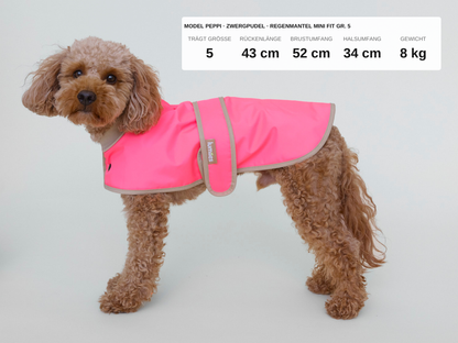 LUMIIES – Glow Raincoat Mini-Fit Hunderegenmantel Neonpink