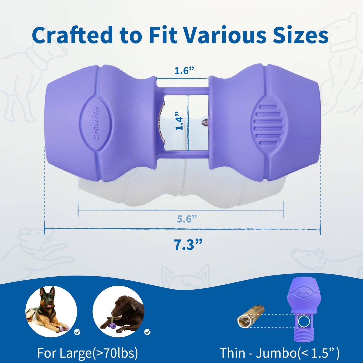 CHEWISE- Sicherer Kauhalter – XL | Für Hunde über 32 kg