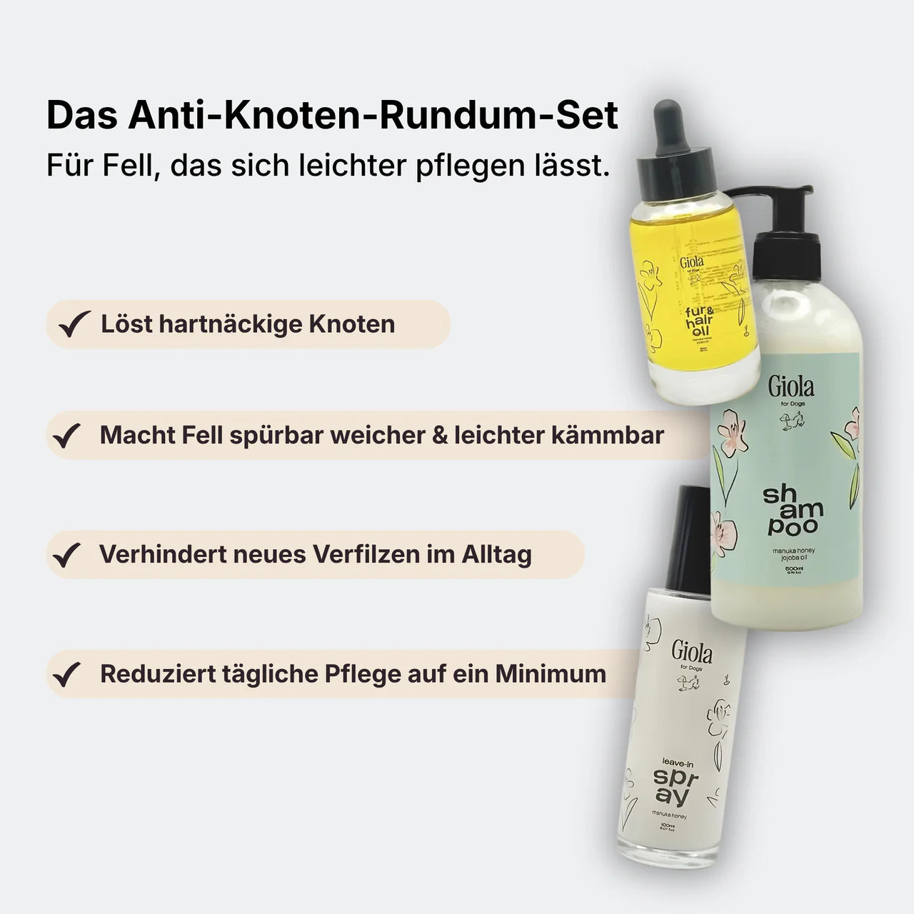 GIOLA BEAUTY - Anti-Knoten-Rundum-Set - OSSO BLU