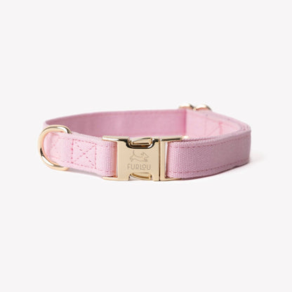 FURLOU – Hundehalsband aus Baumwoll-Canvas in Rosa - OSSO BLU