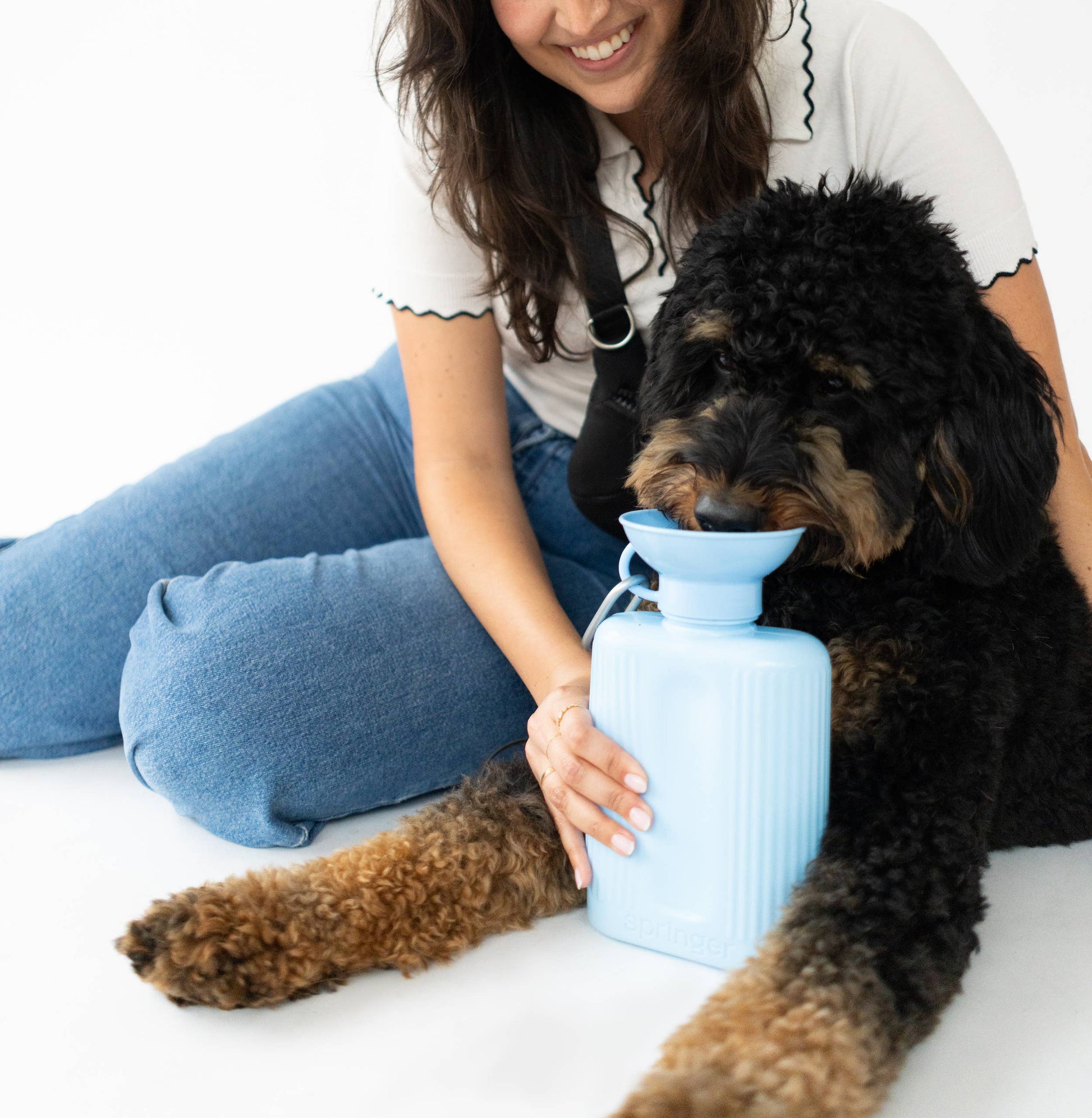 SPRINGLAND PETS – Hundereise-Wasserflasche Growler 1,3 L (ohne Silikon-Klappschale) - OSSO BLU