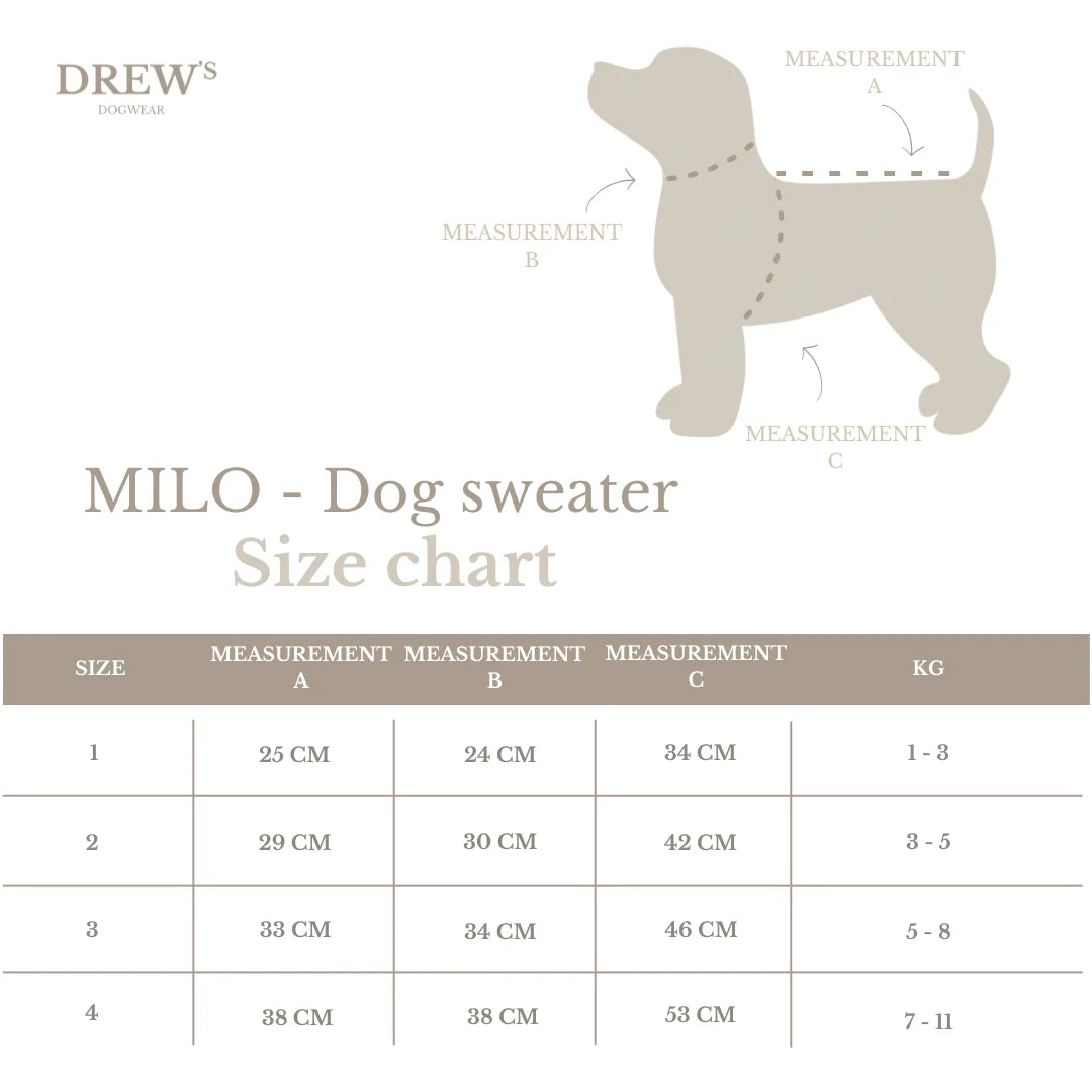 DREW’S DOGWEAR - Milo Sherpa-Hundepullover – Beige