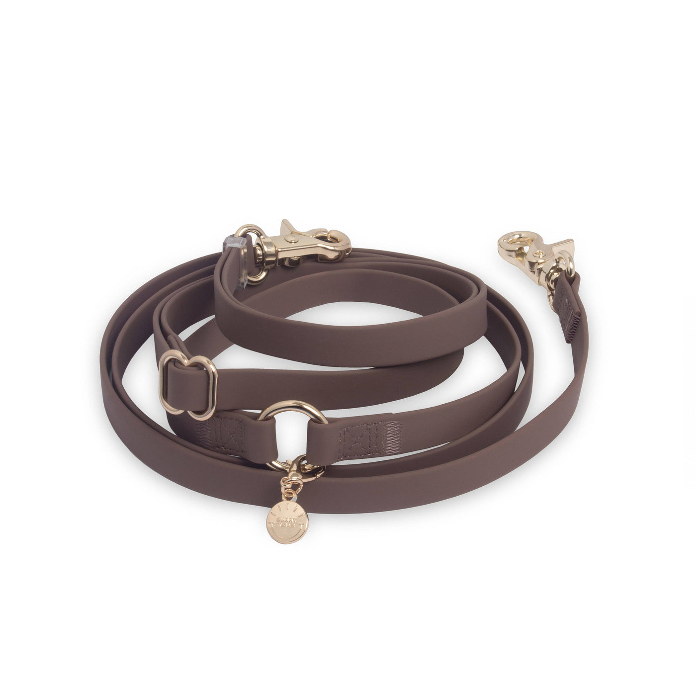 SUNNY TAILS - 4-in-1 Convertible & Multifunctional Dog Leash - Espresso Brown