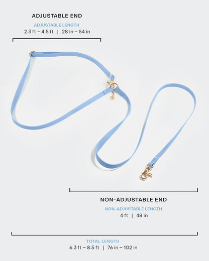 SUNNY TAILS - 4-in-1 Konvertierbare & Multifunktionale Hundeleine - Cherry Red