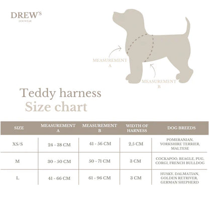 DREW'S DOGWEAR - Teddy-Geschirr (braun)