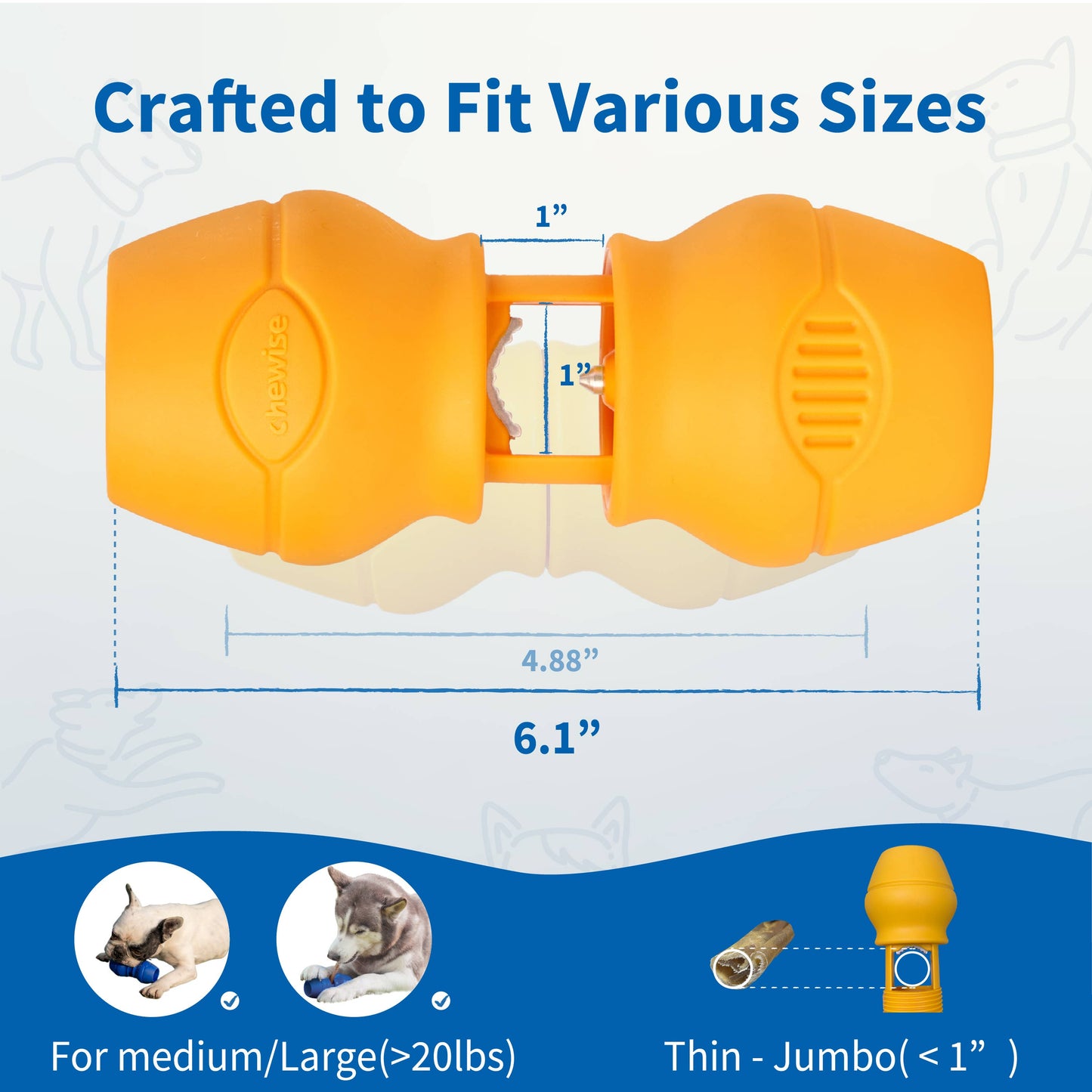 CHEWISE - Sicherer Kauhalter – Standard | Für Hunde von 9–32 kg