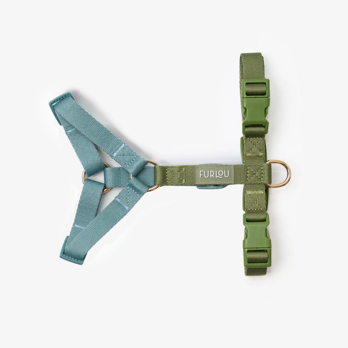 FURLOU - „Blau & Grün“ – Verstellbares Hundegeschirr - OSSO BLU