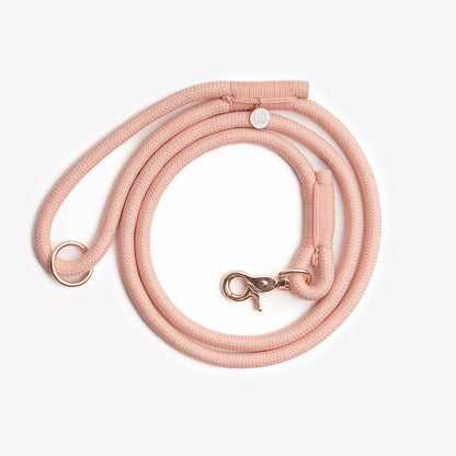 FURLOU – Geflochtene Hundeleine Puderrosa