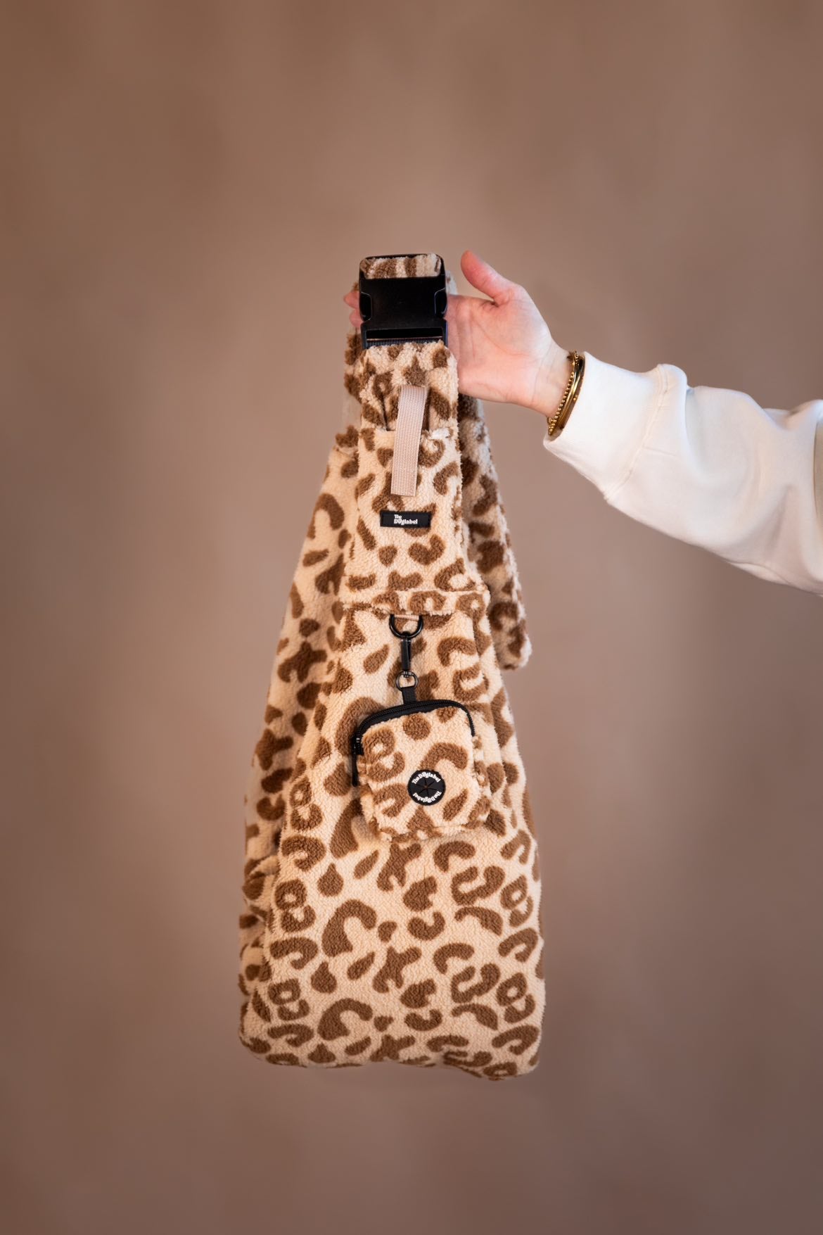 THE DOG LABEL - TDL Teddy Bag – Leopard Cream