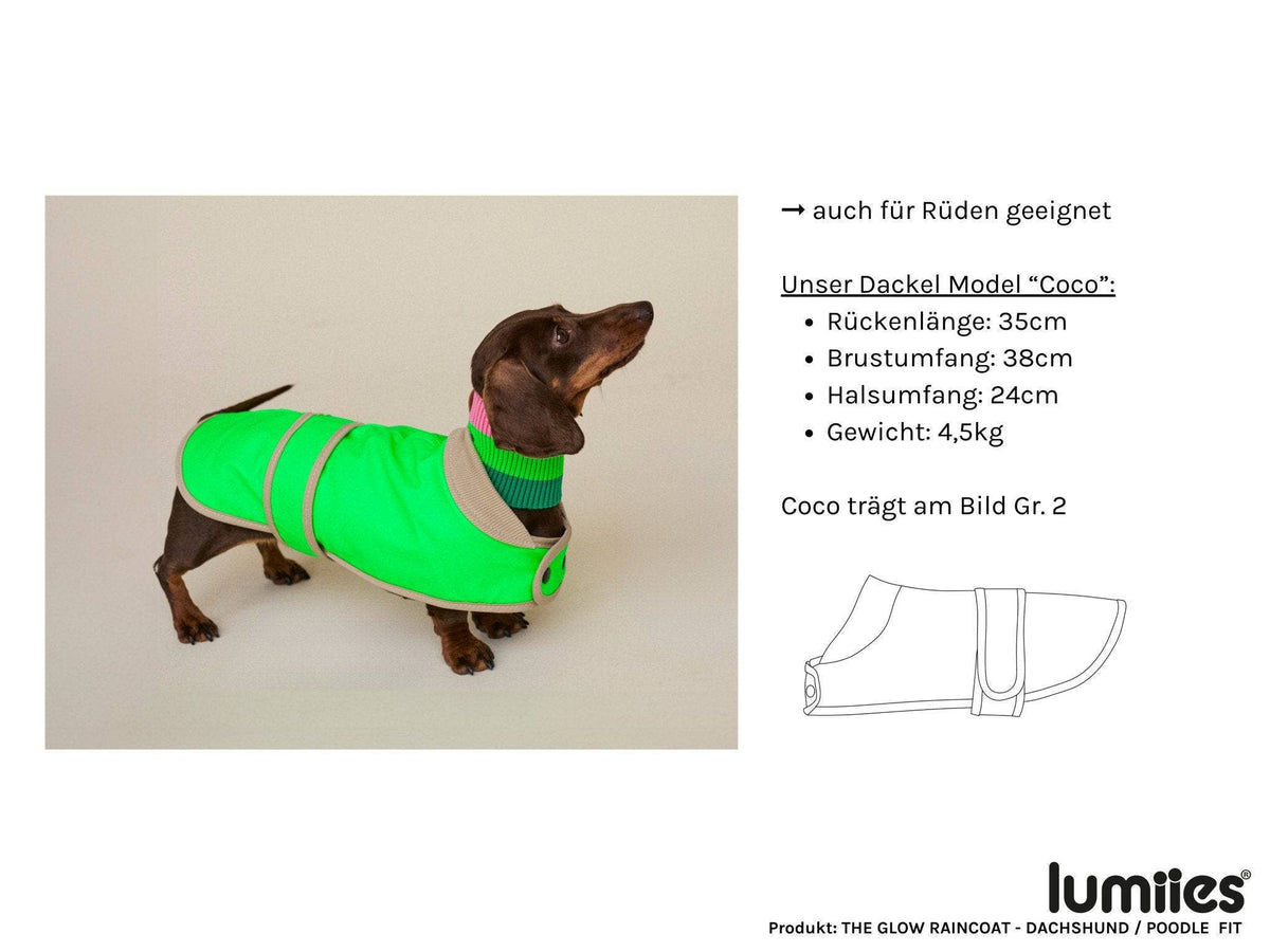 LUMIIES – Glow Raincoat Mini-Fit Hunderegenmantel Neonorange