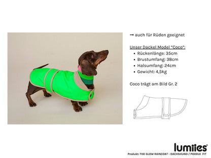 LUMIIES – Glow Raincoat Mini-Fit Hunderegenmantel Neonorange