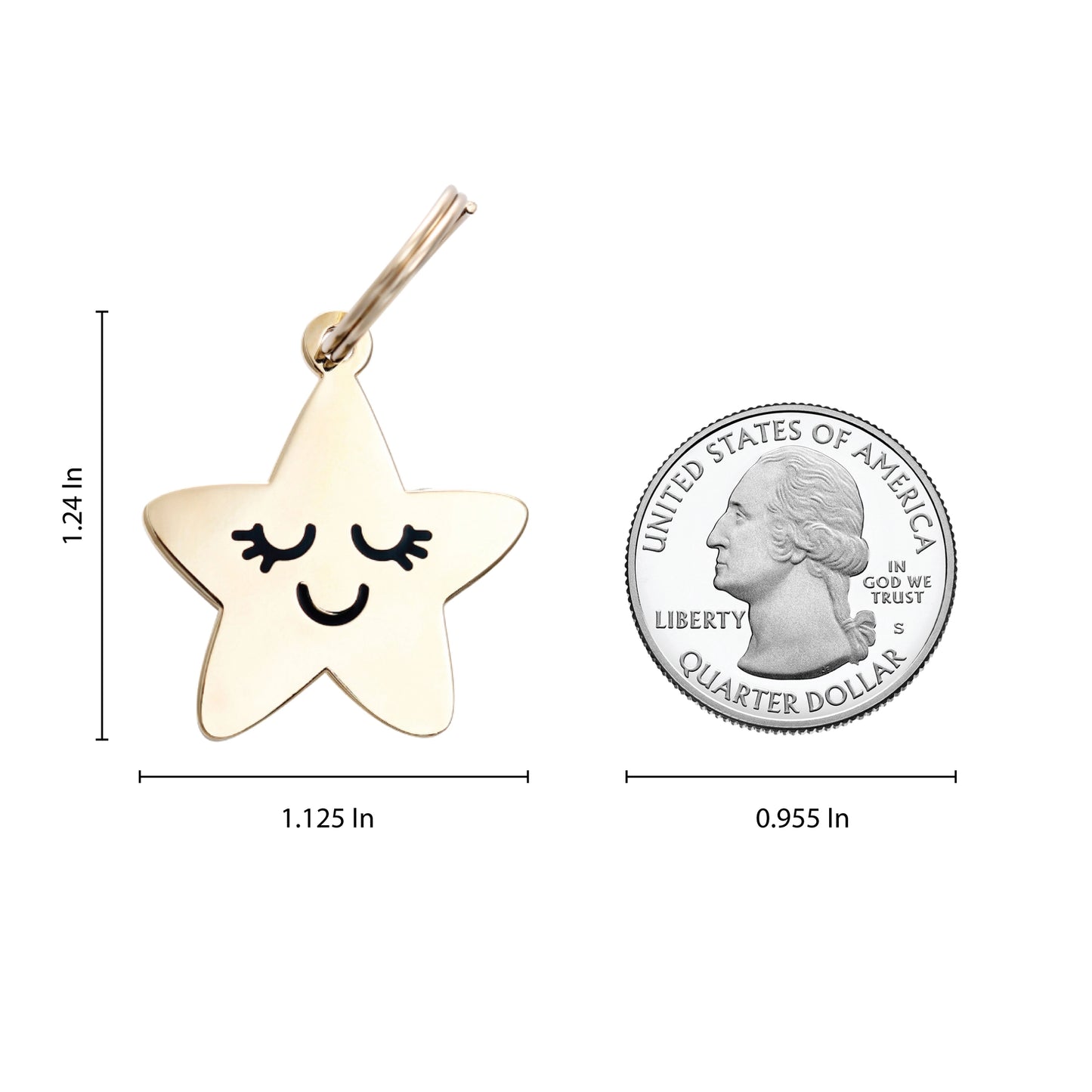 TWO TAILS PET COMPANY - Smiling Star Pet ID Tag - OSSO BLU