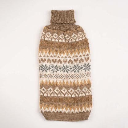 Alqo Wasi - Herbst-Medley Alpaka-Hundepullover: Brown / XS - OSSO BLU