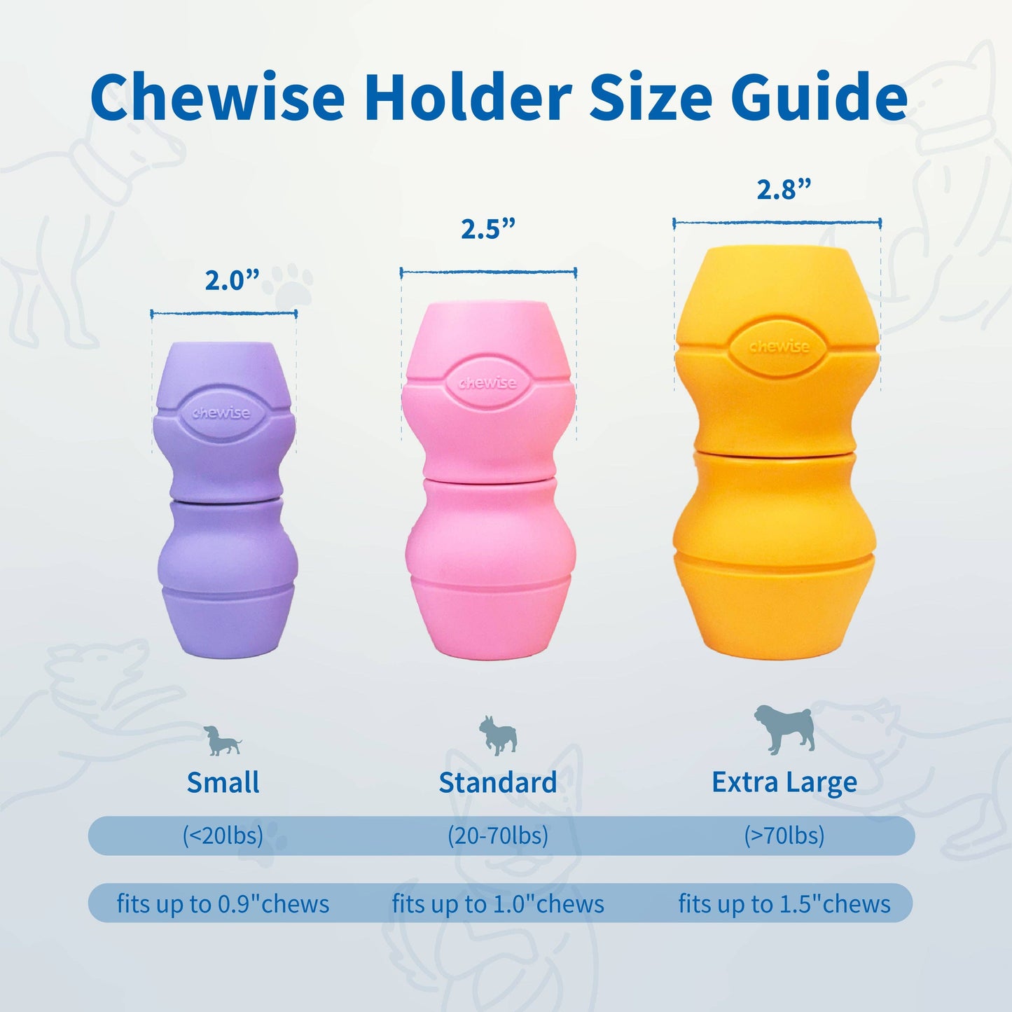 CHEWISE- Sicherer Kauhalter – XL | Für Hunde über 32 kg - OSSO BLU