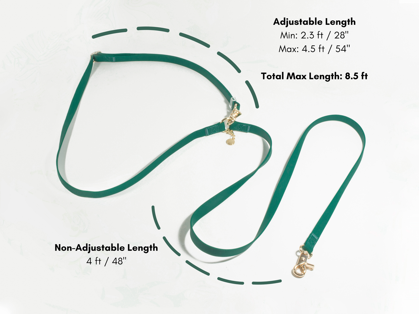 SUNNY TAILS - 4-in-1 Convertible & Multifunctional Dog Leash - Meadow Green