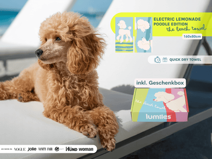 LUMIIES – Schnelltrocknendes Mikrofasertuch für Hunde - Pudel - OSSO BLU