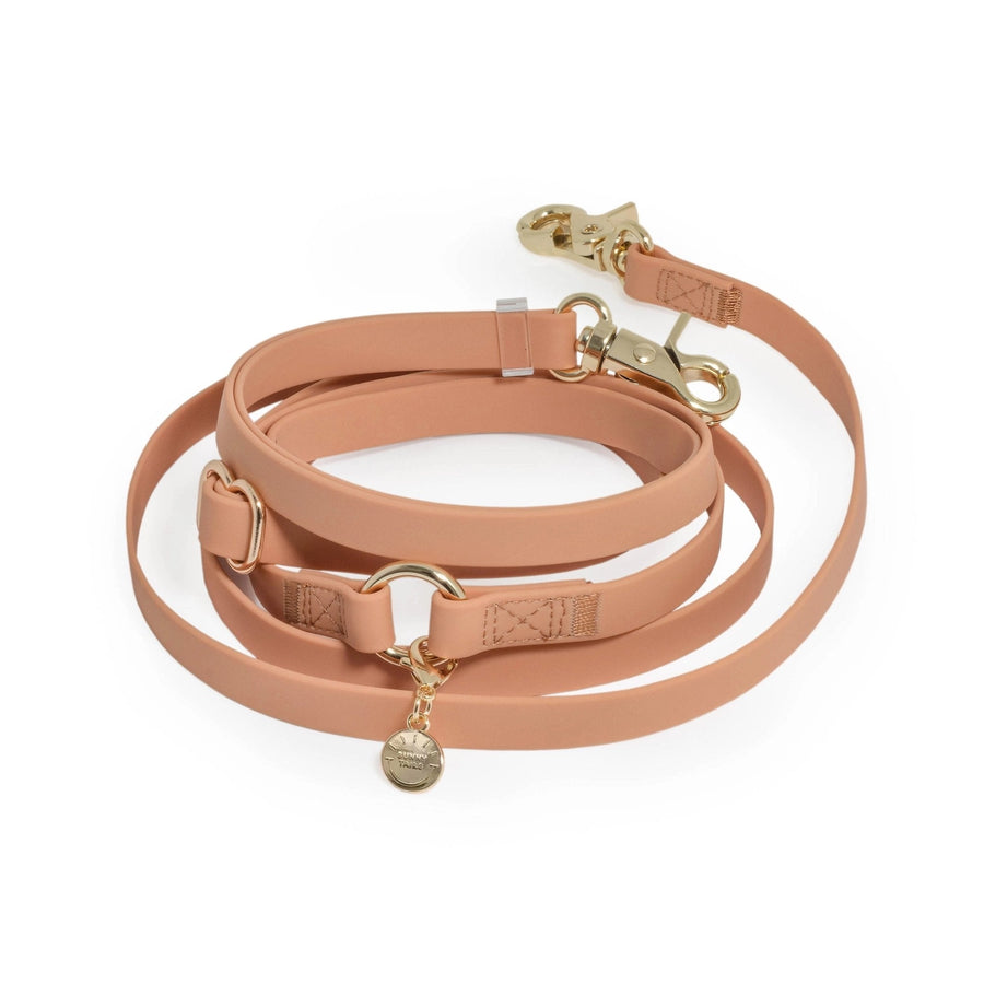 SUNNY TAILS - 4-in-1 Konvertierbare & Multifunktionale Hundeleine - Chai Brown - OSSO BLU