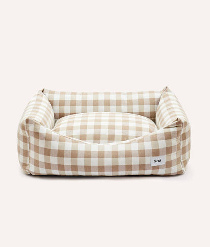 CAFIDE - Hundebett „Snozy“ – Vichy Beige
