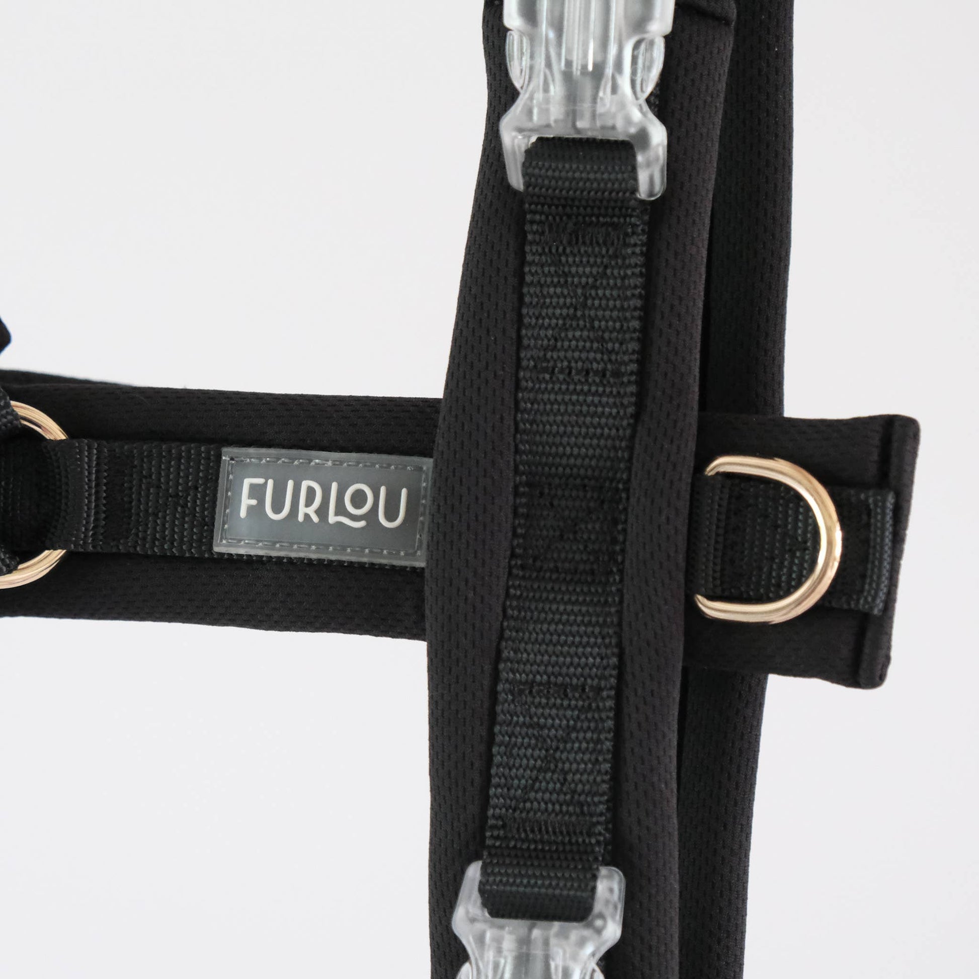 FURLOU - Comfort Hundegeschirr in Schwarz - OSSO BLU