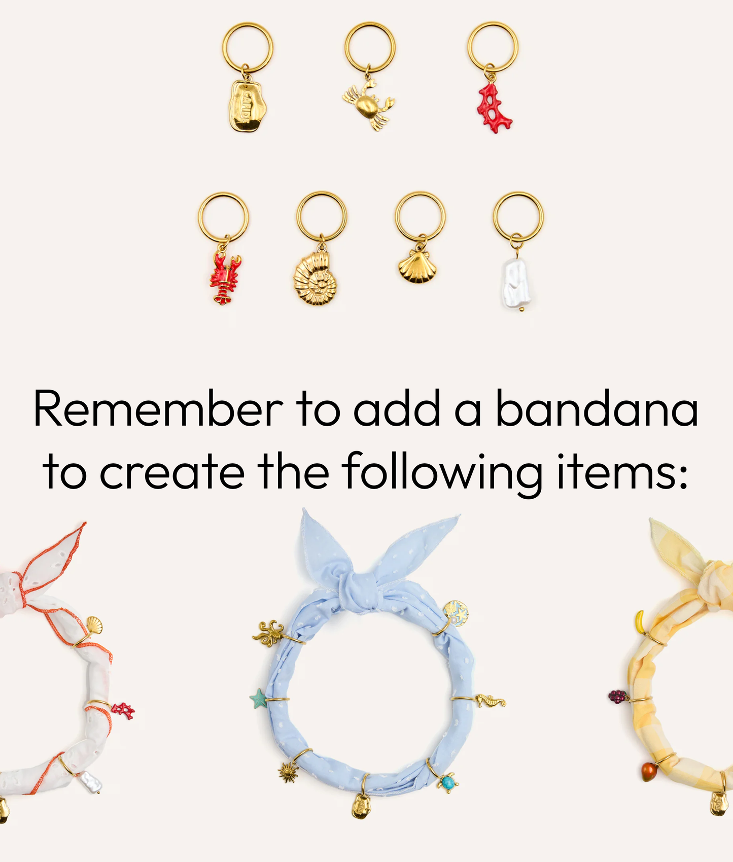 CAFIDE – Charm Set „Koralle Sira“ (7 Stück) - OSSO BLU