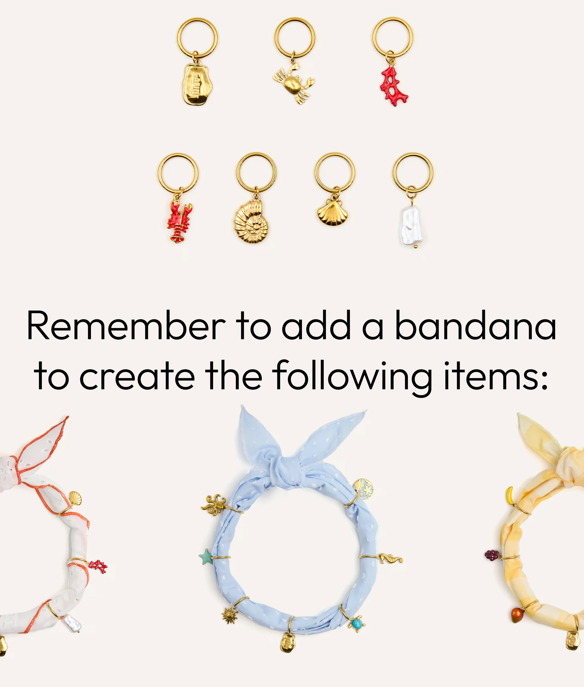 CAFIDE – Charm Set „Koralle Sira“ (7 Stück) - OSSO BLU