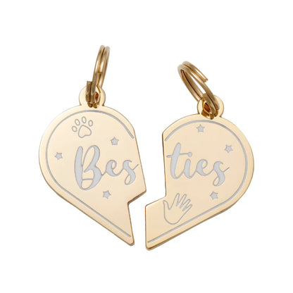 TWO TAILS PET COMPANY - Besties - Pet ID Tag & Charm