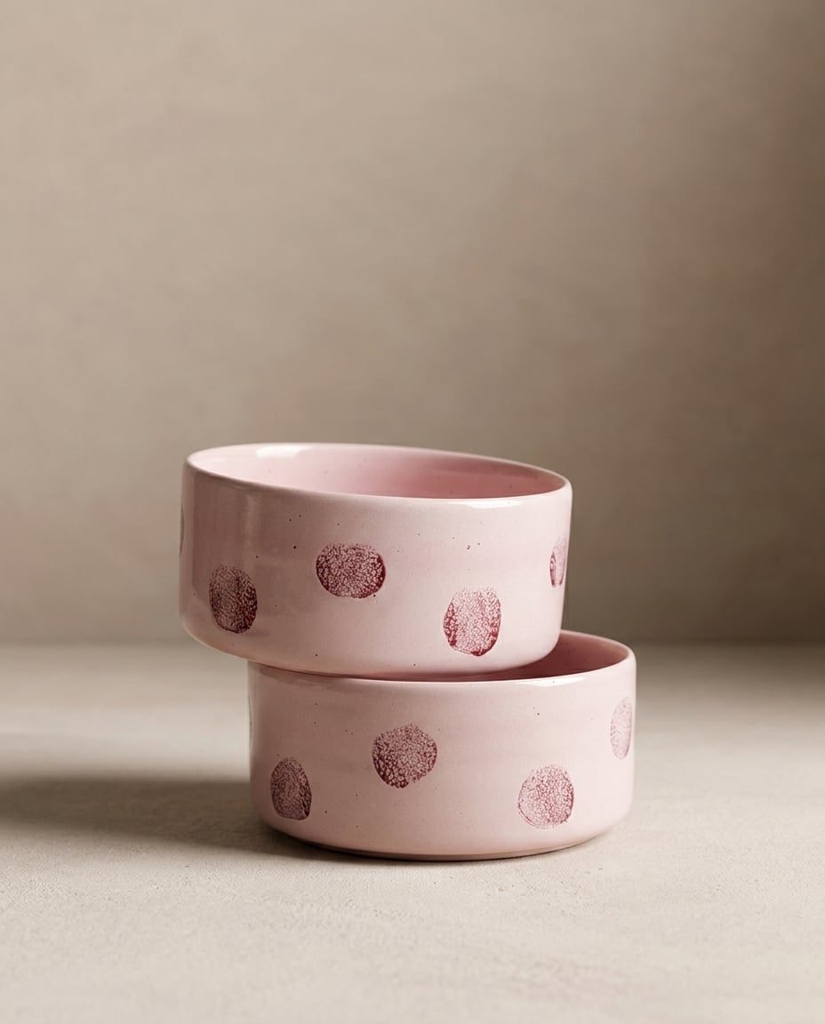 EGG BACK HOME – Pop Dots Hundenapf Rosa
