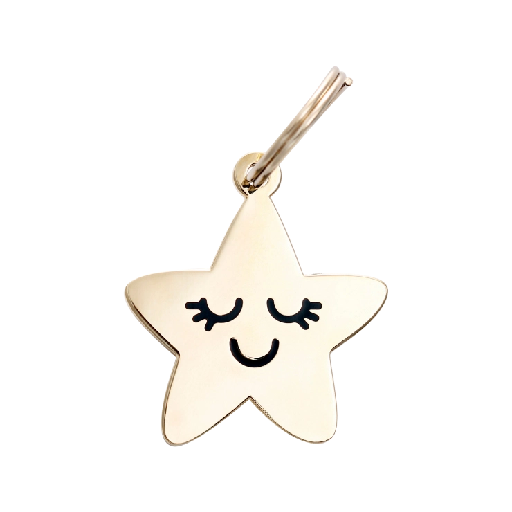 TWO TAILS PET COMPANY - Smiling Star Pet ID Tag
