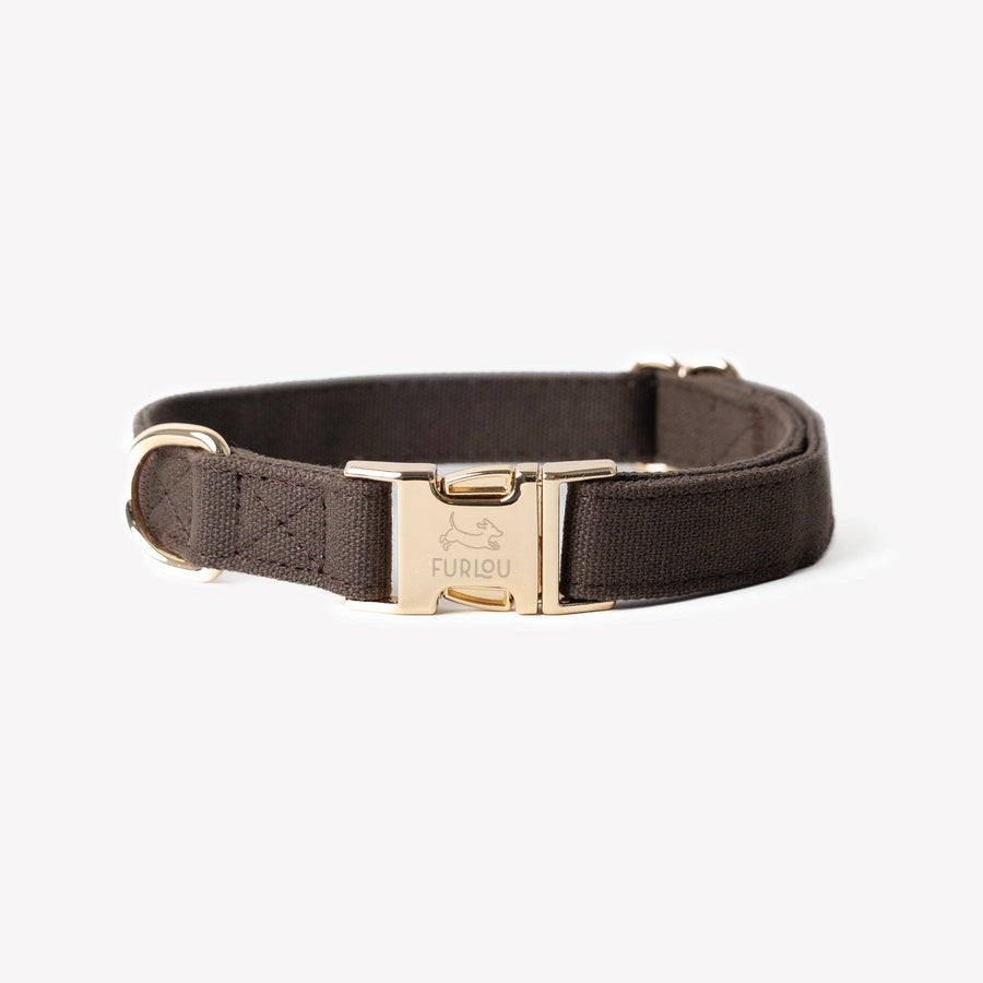 FURLOU – Hundehalsband aus Baumwoll-Canvas in Braun - OSSO BLU