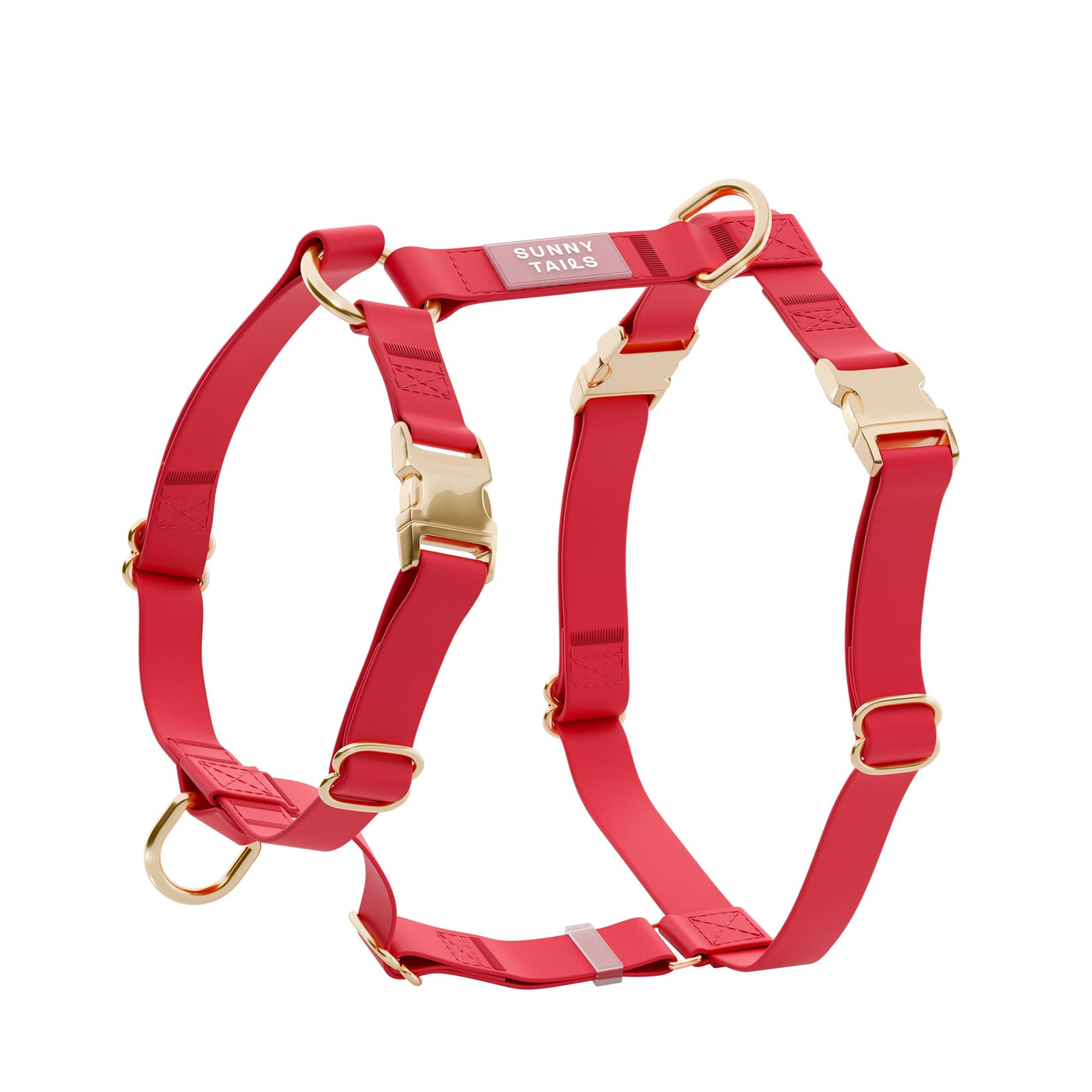 SUNNY TAILS - Wasserdichtes Hundegeschirr - Cherry Red